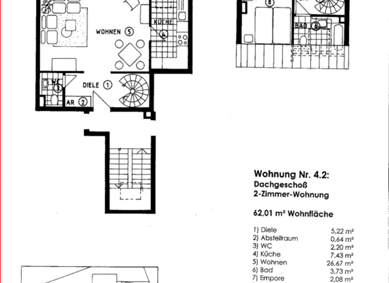 Maisonette zur Miete 650 € 2 Zimmer 64,9 m² frei ab 01.04.2026 Bachstraße Glehn Korschenbroich 41352