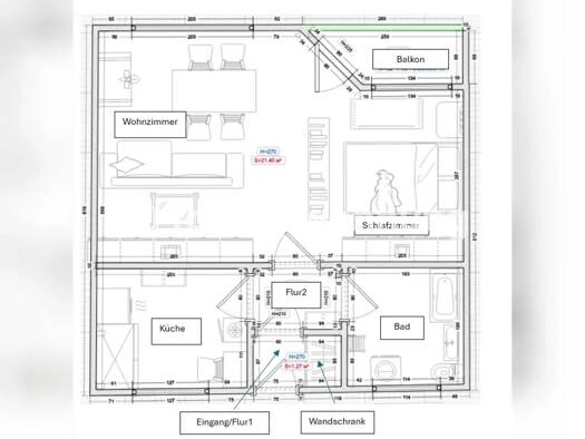 Wohnung zur Miete Tauschwohnung 310 € 1 Zimmer 41 m² 1. Geschoss Niendorf Eimsbüttel 22527