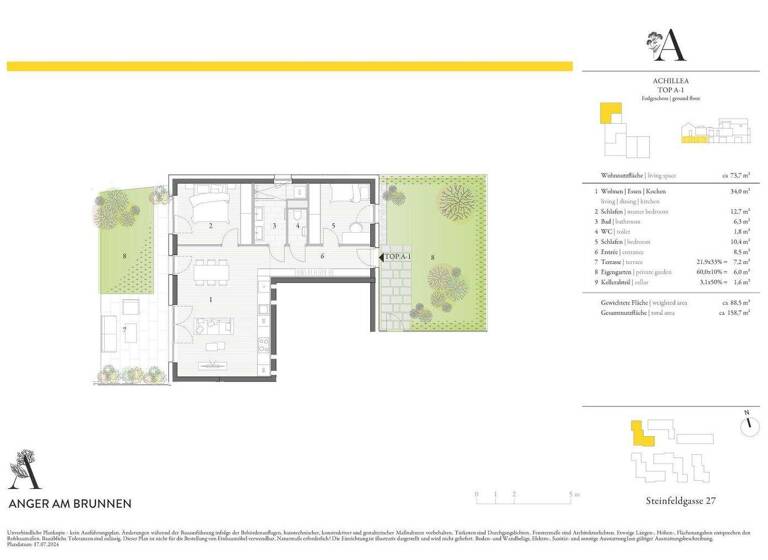 Wohnung zum Kauf - Erstbezug 317.000 € 3 Zimmer EG Hollabrunn 2020