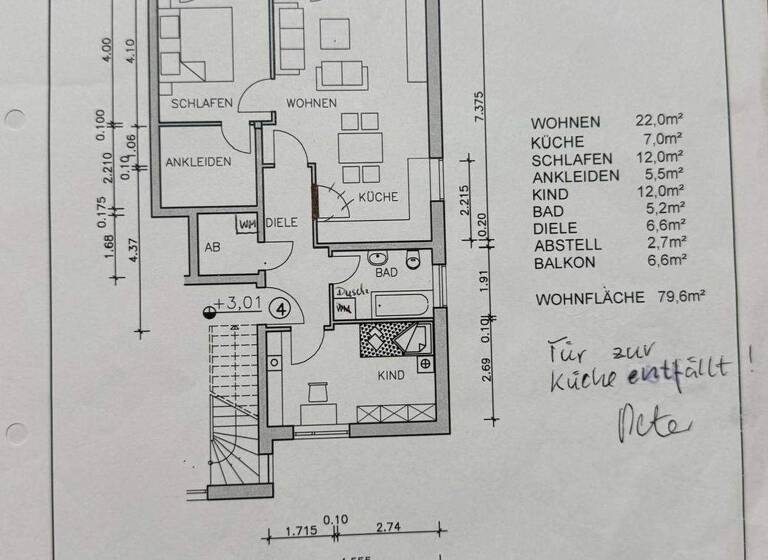 Wohnung zum Kauf 179.000 € 3 Zimmer 77 m² 1. Geschoss Grahlstraße 5 Perleberg 19348