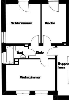 Wohnung zur Miete 273 € 2 Zimmer 49,7 m²<br/>Wohnfläche 2.<br/>Geschoss Hoserkirchweg 162 Hoser - Bockert Viersen 41747