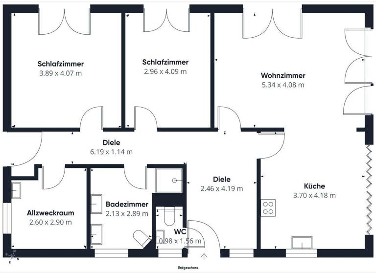Einfamilienhaus zum Kauf 439.000 € 3 Zimmer 106,7 m² 582 m² Grundstück Timmel Großefehn 26629