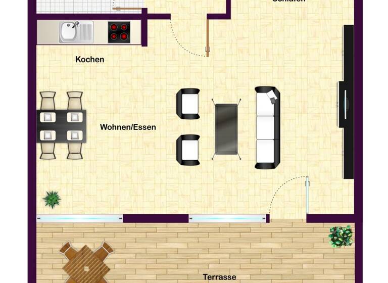 Studio zum Kauf 145.000 € 1,5 Zimmer 51 m²<br/>Wohnfläche EG<br/>Geschoss Lindenallee 18/1 Öhringen Öhringen 74613