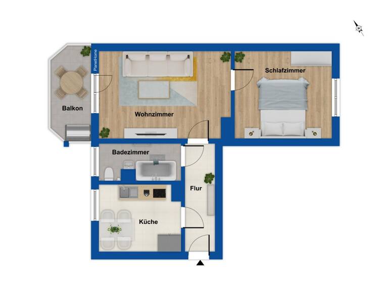 Wohnung zum Kauf 117.000 € 2 Zimmer 50,5 m² 2. Geschoss Seidnitz/Dobritz Dresden 01237