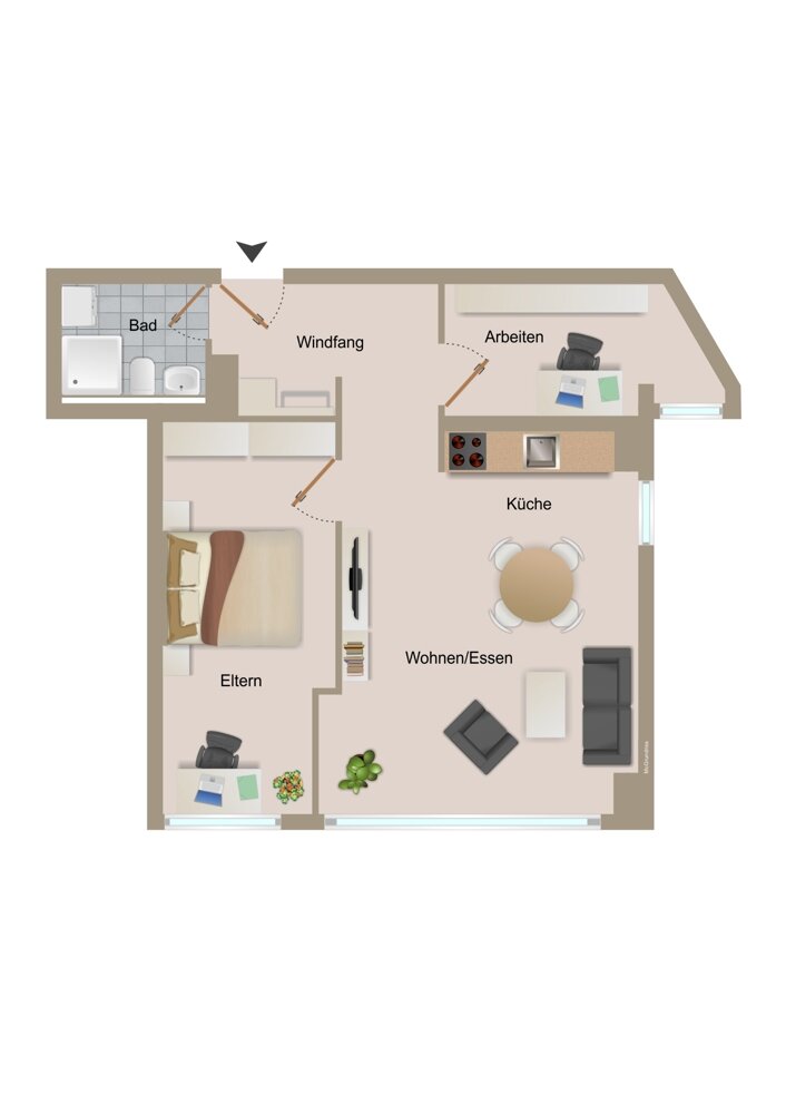 Wohnung zur Miete 1.000 € 2 Zimmer 64 m²<br/>Wohnfläche 2.<br/>Geschoss 01.02.2025<br/>Verfügbarkeit Altstadt Bremen 28195