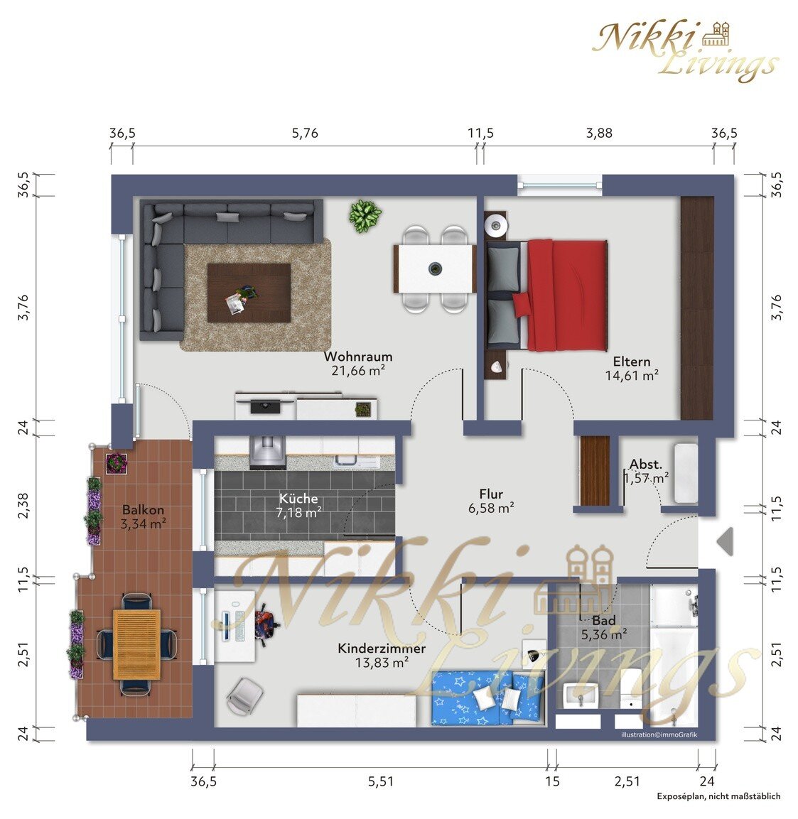 Wohnung zum Kauf 499.000 € 3 Zimmer 75 m²<br/>Wohnfläche Industriebezirk München 80997