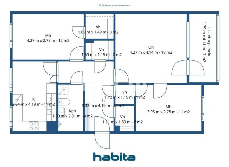 Studio zum Kauf 49.800 € 3 Zimmer 79 m² 3. Geschoss Jussintie 9 Siilinjärvi 71800