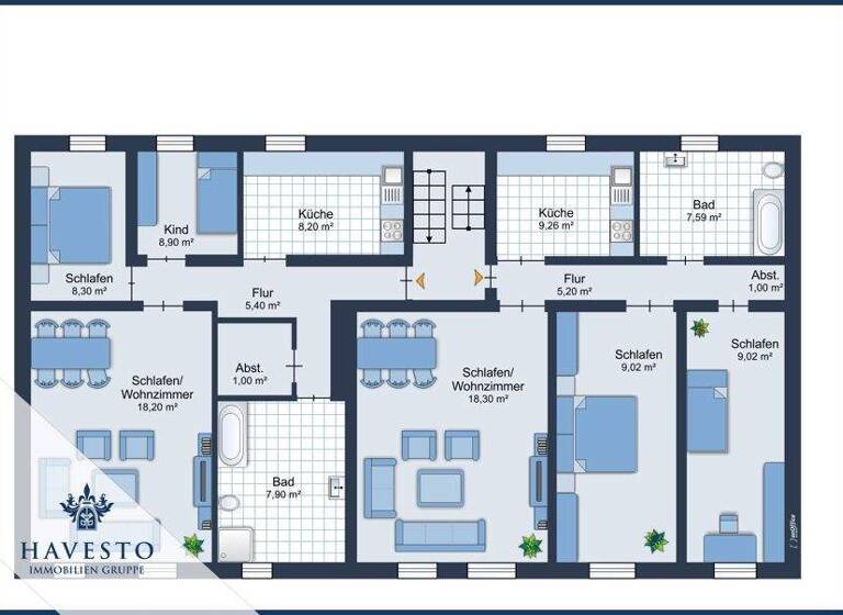 Wohnung zur Miete 567 € 3 Zimmer 59,7 m² Neue Neustadt Magdeburg 39124