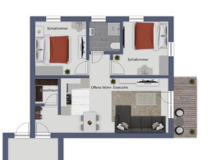 Wohnung zum Kauf 319.000 € 3,5 Zimmer 76,7 m² frei ab sofort Elchesheim Elchesheim-Illingen 76477