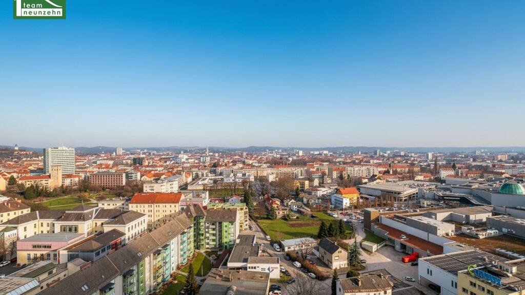 Wohnung zur Miete - Erstbezug 633 € 2 Zimmer 43,2 m² 10. Geschoss frei ab 01.05.2026 Kärntner Straße 1 Gries Graz 8020