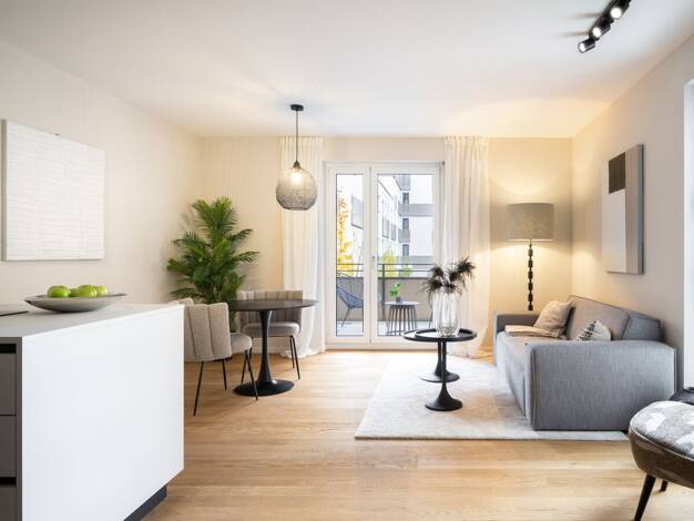 Wohnung zum Kauf - Neubau 417.300 € 2 Zimmer 53,1 m² 1. Geschoss Gartenberg Geretsried 82538