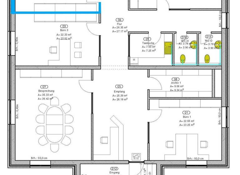 Bürofläche zur Miete - Erstbezug provisionsfrei 1.000 € 1 Zimmer 25 m² Bürofläche Weding Handewitt 24976