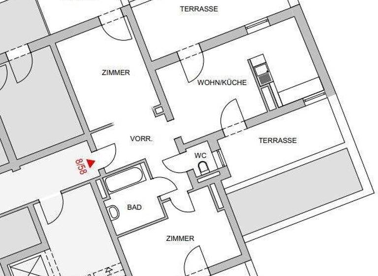 Wohnung zur Miete 703 € 2,5 Zimmer 65,5 m² 6. Geschoss Jakomini Graz 8010