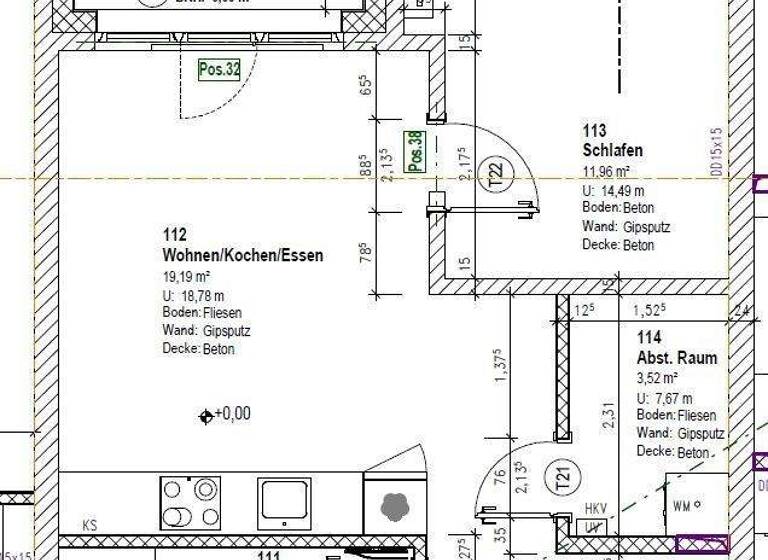 Wohnung zur Miete 697 € 2 Zimmer 48,1 m² EG frei ab sofort Papenbergstr.44a Waren Waren (Müritz) 17192