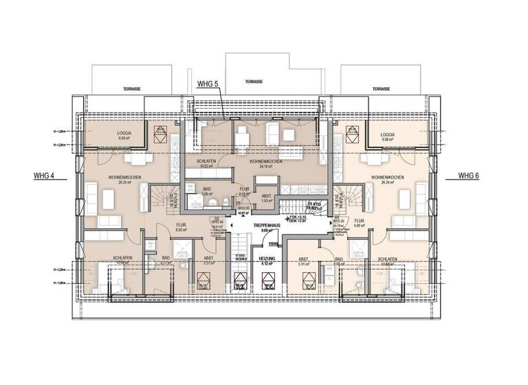 Wohnung zur Miete - Erstbezug 1.087 € 2 Zimmer 83,6 m² Fintel 27389