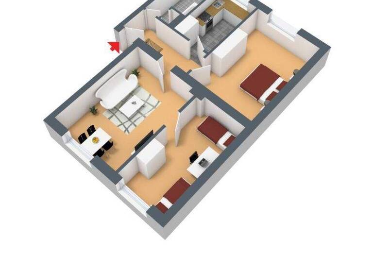 Wohnung zur Miete 629 € 3 Zimmer 72,6 m² 1. Geschoss frei ab 20.04.2026 Oberer Grifflenberg 86 Elberfeld Wuppertal 42119