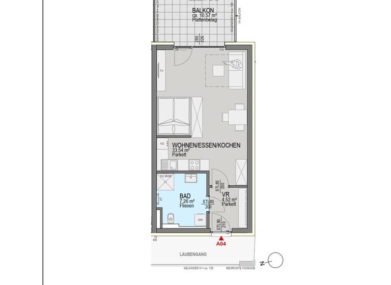 Studio zum Kauf 210.600 € 1 Zimmer 45,3 m² Straßgang Graz 8054