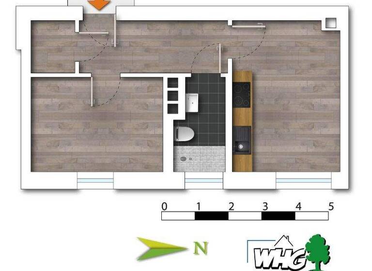 Wohnung zur Miete 610 € 2 Zimmer 38,3 m² 1. Geschoss Heegermühler Str. 56 Eberswalde 16225