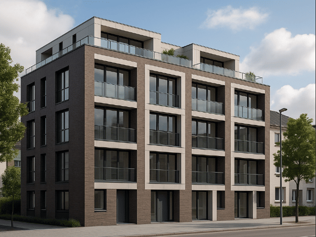Wohnung zum Kauf - Neubau provisionsfrei 201.000 € 2 Zimmer 38 m² 2. Geschoss Dellviertel Duisburg-Mitte 47053