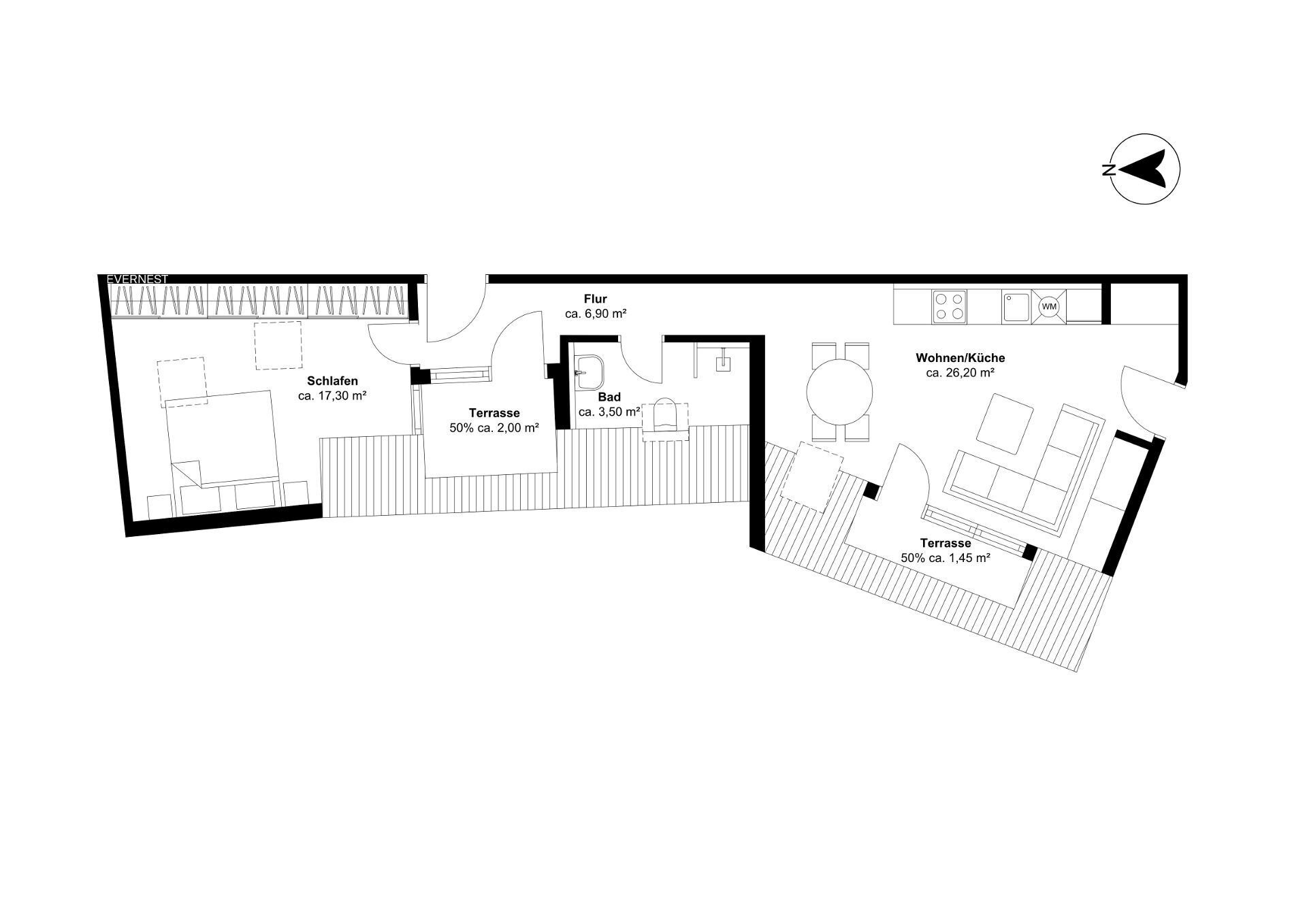 Wohnung zum Kauf 479.400 € 2 Zimmer 56 m²<br/>Wohnfläche 5.<br/>Geschoss Moabit Berlin 10559