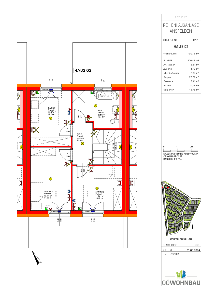 Reihenmittelhaus zur Miete 1.310 € 4 Zimmer 100,5 m²<br/>Wohnfläche Ansfelden, Widistraße Ansfelden 4052