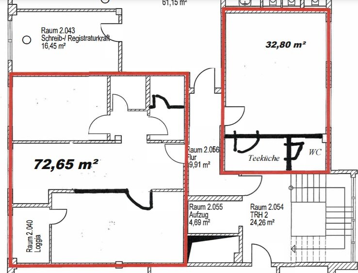 Bürofläche zur Miete provisionsfrei 9 € 4 Zimmer 105,5 m²<br/>Bürofläche ab 32,8 m²<br/>Teilbarkeit An der Markthalle 3-5 Zentrum 015 Chemnitz 09111