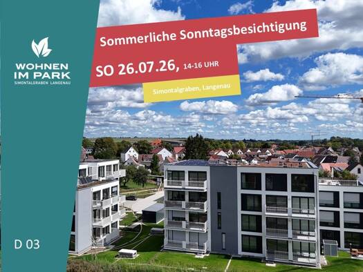 Wohnung zum Kauf - Neubau provisionsfrei 318.900 € 2 Zimmer 61,3 m² EG Am Simontalgraben 23 Langenau 89129