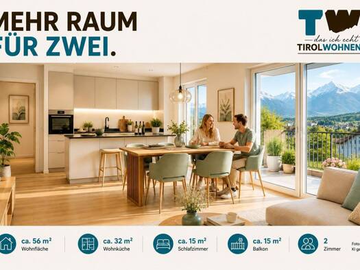 Wohnung zum Kauf 368.000 € 57 m² Telfs 6410