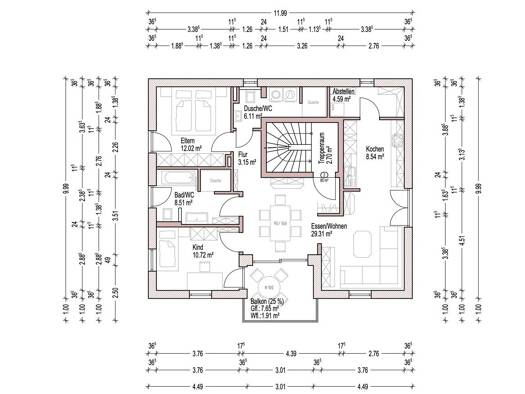 Wohnung zum Kauf 382.500 € 3 Zimmer 85 m² EG Am Weiher 8 Denklingen Denklingen 86920