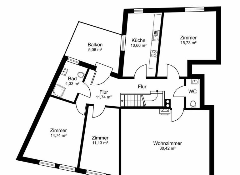 Wohnung zum Kauf 219.000 € 4 Zimmer 103 m² 1. Geschoss Glückstadt 25348