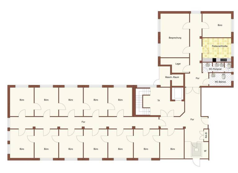 Bürofläche zur Miete 3.105 € 345 m² Bürofläche Neustrelitz 17235