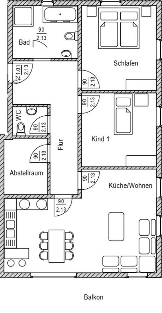 Wohnung zur Miete 1.150 € 3 Zimmer 97,7 m²<br/>Wohnfläche EG<br/>Geschoss ab sofort<br/>Verfügbarkeit Gifhorn Gifhorn 38518