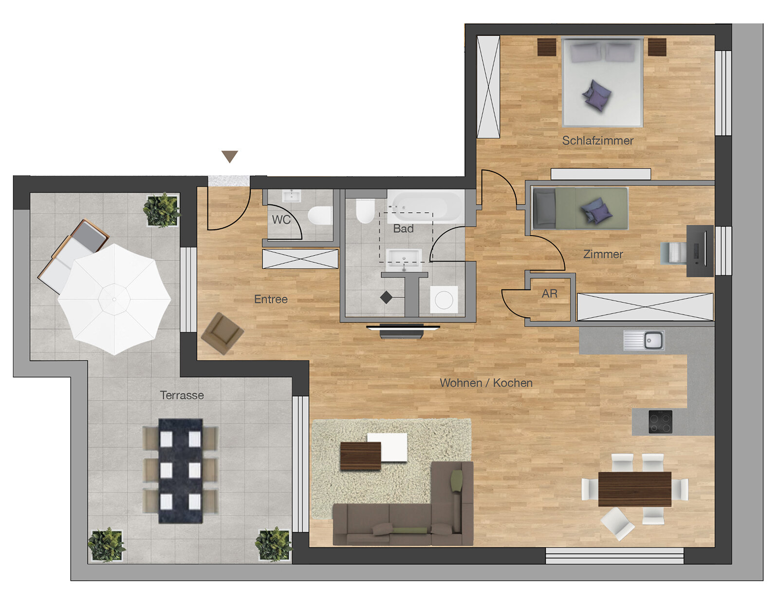 Penthouse zum Kauf provisionsfrei 649.000 € 3 Zimmer 102,3 m²<br/>Wohnfläche Hengstbachstraße 4 Dreieichenhain Dreieich 63303