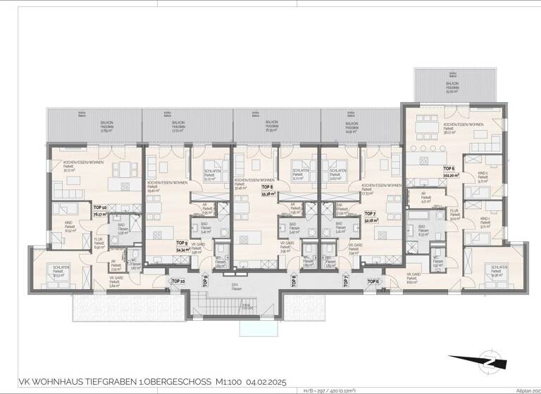 Wohnung zum Kauf 395.000 € 3 Zimmer 76,2 m² 1. Geschoss Rauhberg Tiefgraben 5310