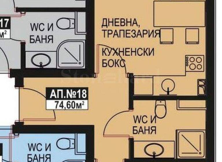 Studio zum Kauf 111.900 € 2 Zimmer 74,6 m² Pomorie