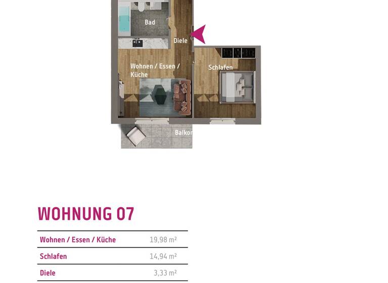 Wohnung zum Kauf 325.850 € 2 Zimmer 49 m² Geschoss 1/2 frei ab sofort Möhrendorfer Straße 44 Alterlangen Erlangen 91056