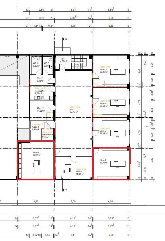 Bürofläche zur Miete 980 € 63 m²<br/>Bürofläche Böckingen - Gewerbegebiet West Heilbronn-Böckingen 74080