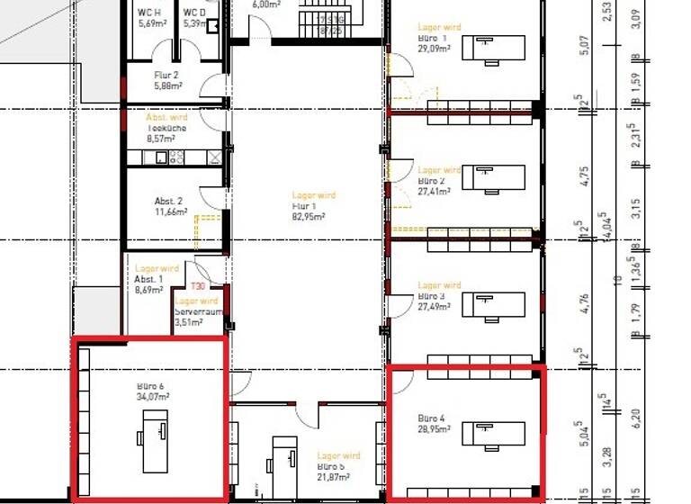 Bürofläche zur Miete 980 € 63 m² Bürofläche Böckingen Heilbronn-Böckingen 74080