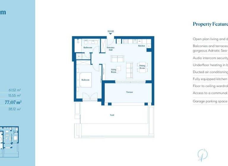 Wohnung zum Kauf 740.000 € 77 m² Lustica