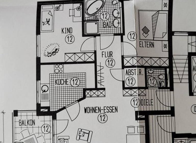 Wohnung zur Miete 940 € 3,5 Zimmer 86 m² Pfaffenhofener Straße 10 Böckingen Heilbronn-Böckingen 74080
