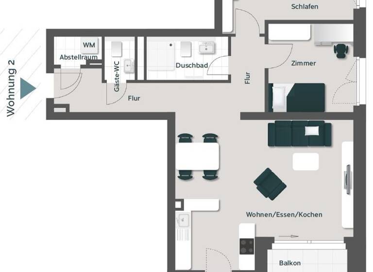 Wohnung zum Kauf - Erstbezug provisionsfrei 434.000 € 3 Zimmer 80 m² 1. Geschoss Bad Säckingen 79713