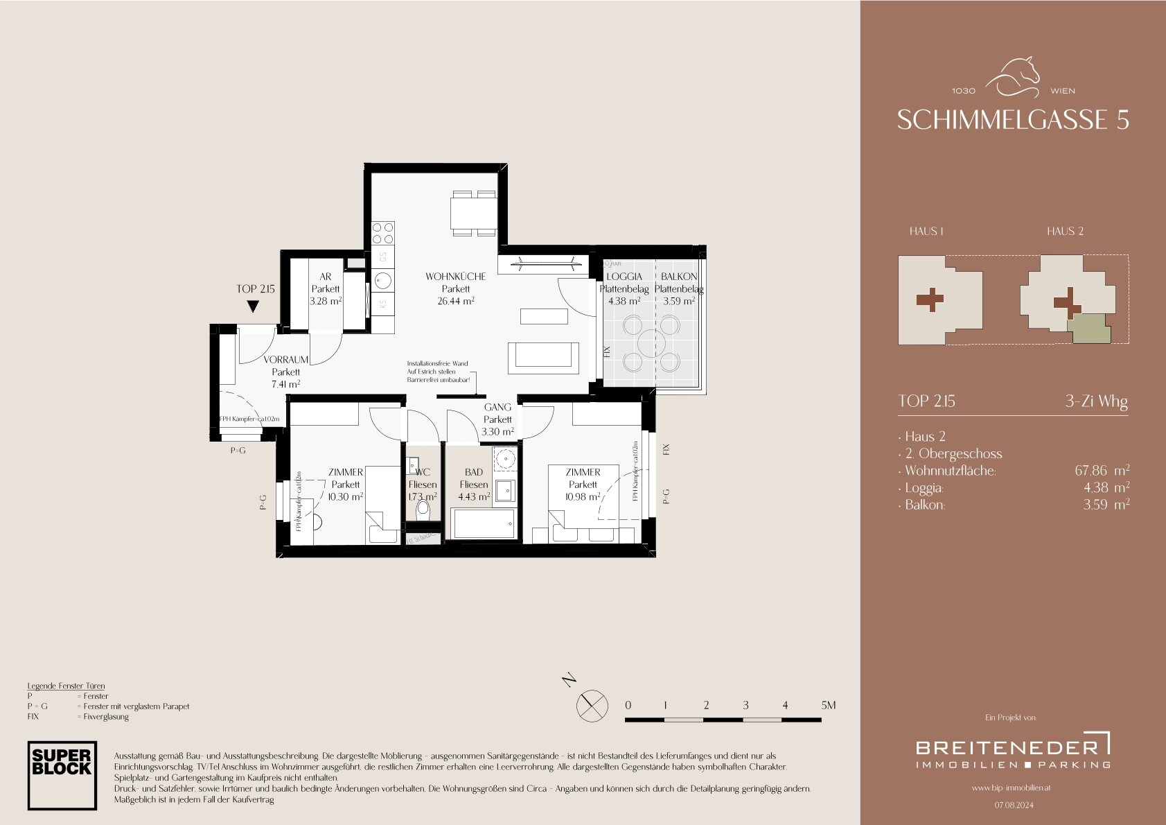 Wohnung zum Kauf provisionsfrei 567.000 € 3 Zimmer 67,9 m²<br/>Wohnfläche 2.<br/>Geschoss Wien 1030