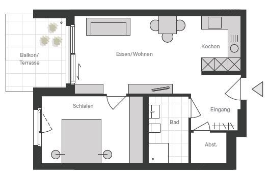 Wohnung zum Kauf 259.500 € 2,5 Zimmer 56,4 m²<br/>Wohnfläche 2.<br/>Geschoss Kreuzberg I Crailsheim 74564