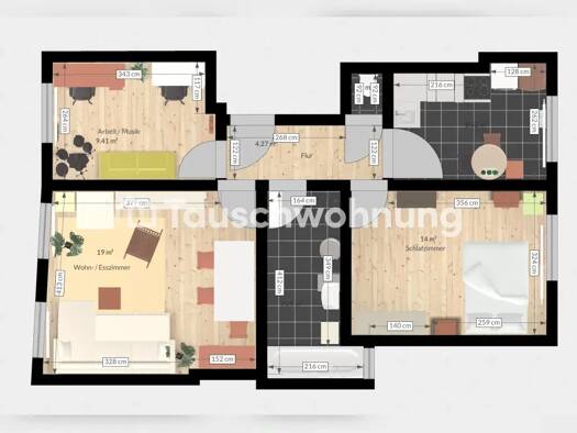 Wohnung zur Miete Tauschwohnung 670 € 2,5 Zimmer 63 m² 1. Geschoss Harburg 20359