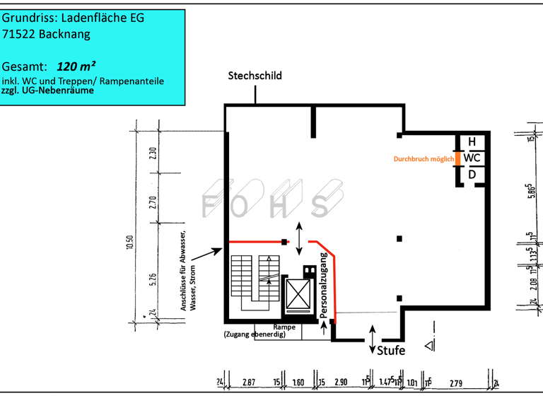 Ladenfläche zur Miete 120 m² Verkaufsfläche teilbar ab 120 m² Backnang 71522