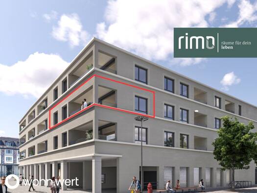 Terrassenwohnung zur Miete - Erstbezug 1.263 € 3 Zimmer 71,5 m² 2. Geschoss Wichnergasse 1a Feldkirch 6800