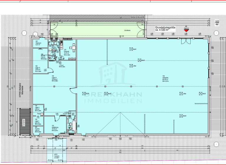 Lagerhalle zur Miete 8,50 € 809 m² Lagerfläche Melkerstraße 49 Osterburg Osterburg (Altmark) 39606