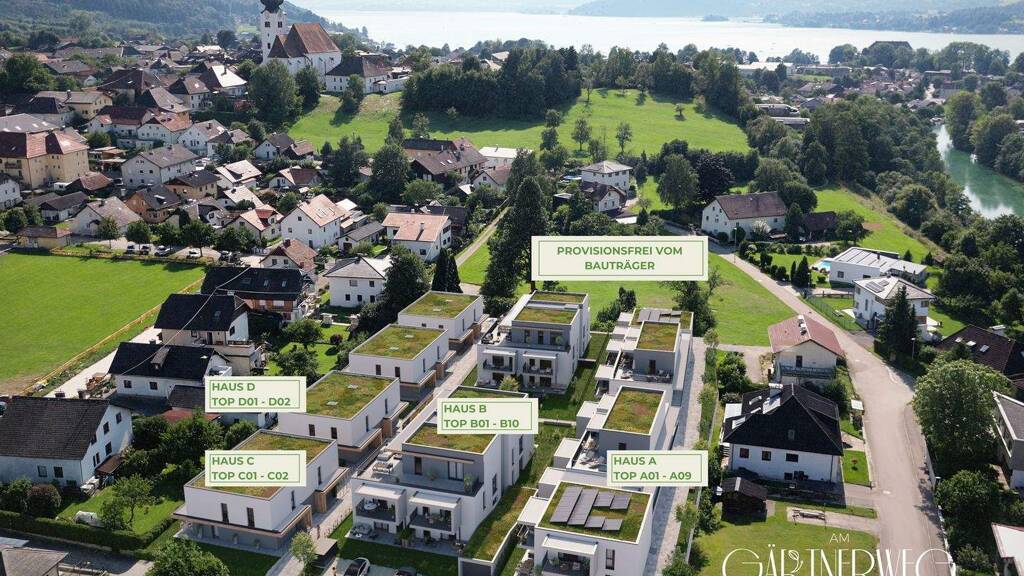 Wohnung zum Kauf - Erstbezug provisionsfrei 385.900 € 2 Zimmer 60 m² EG Gärtnerweg 6 Schörfling am Attersee 4861