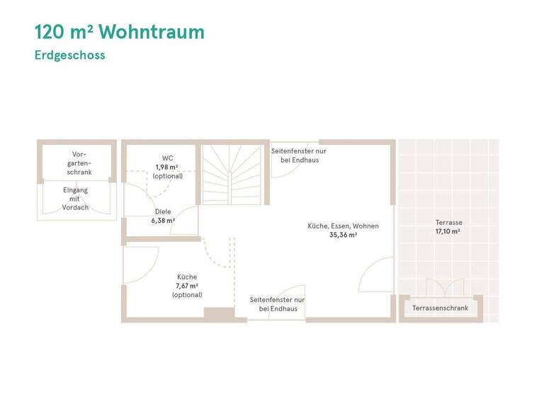 Reihenendhaus zum Kauf - Erstbezug provisionsfrei 539.990 € 4 Zimmer 120 m² 298,9 m² Grundstück Triftstraße 20-21 Wittenau Berlin 13437