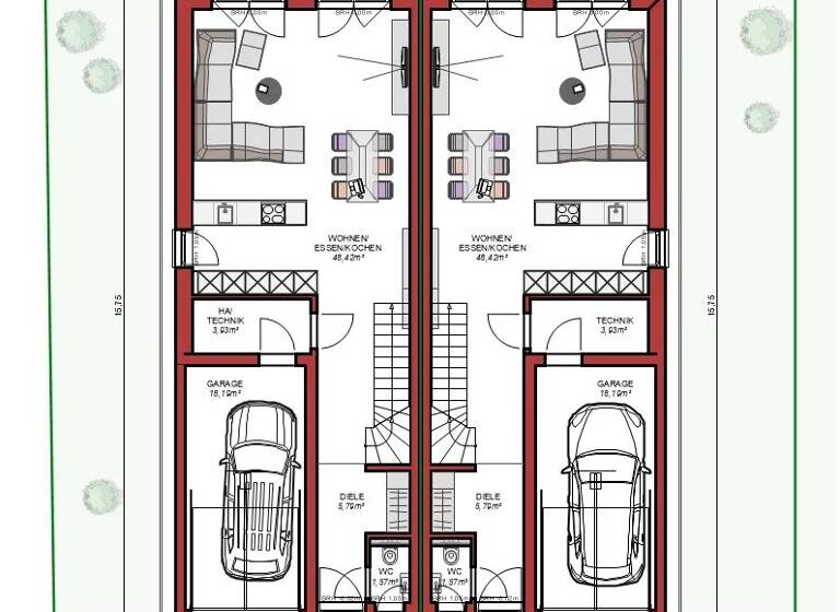 Doppelhaushälfte zum Kauf provisionsfrei 595.000 € 4 Zimmer 130 m² 343 m² Grundstück Perl 66706